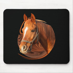 Reitsport Grafik Pferd - Pferdereiter Mousepad