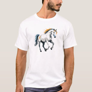 Reitsport Kunst mit lebhaften Farben T-Shirt