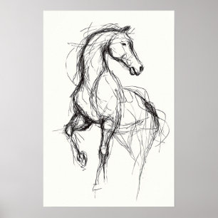 Reitsport Kunst Moderne Pferdeketten Poster