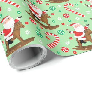 Reitsport Pferdeliebhaber Weihnachtspapier Geschenkpapier