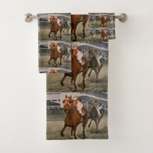 Reitsport Pferderennen Badhandtuch Set