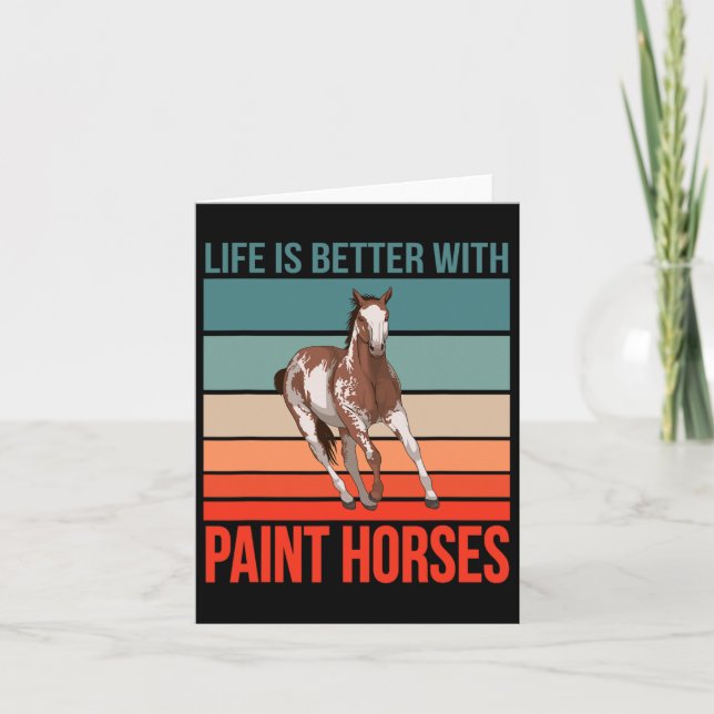 Reitsport Reiten ist besser Paint Karte (Vorderseite)