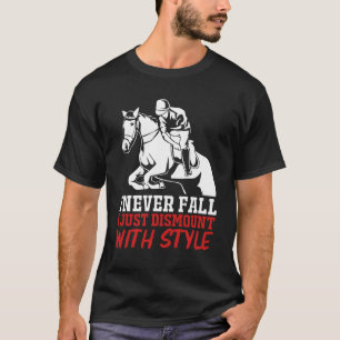 Reitsport Springreiten Lustige Reiterin T-Shirt