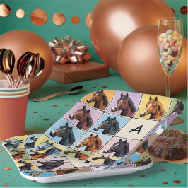 Reitsport Themed Party Pferde Mit Monogramm Pferd Pappteller