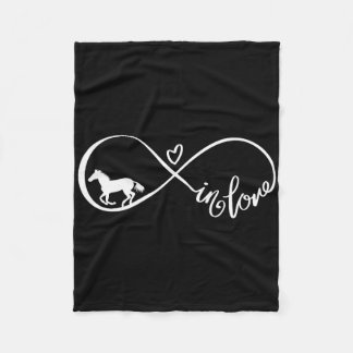 Reitsport Unendlichkeit Symbol Liebe Reiten Reiten Fleecedecke