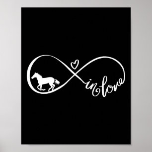 Reitsport Unendlichkeit Symbol Liebe Reiten Reiten Poster
