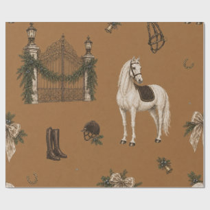 Reitsport-Weihnachtssattel-Verpackungspapier Geschenkpapier
