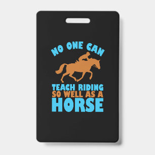 Reitsportgeschenk Niemand kann Reiten lehren Ausweis