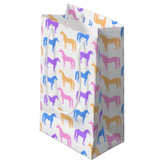 Reitsportler Kleine Geschenktüte (Vorderseite Schrägansicht)