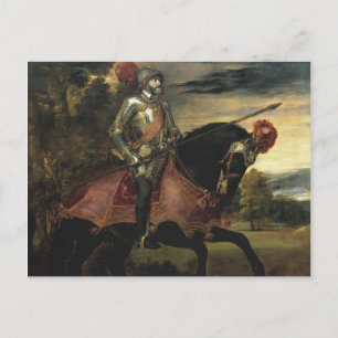 Reitsportrait von Charles V Postkarte