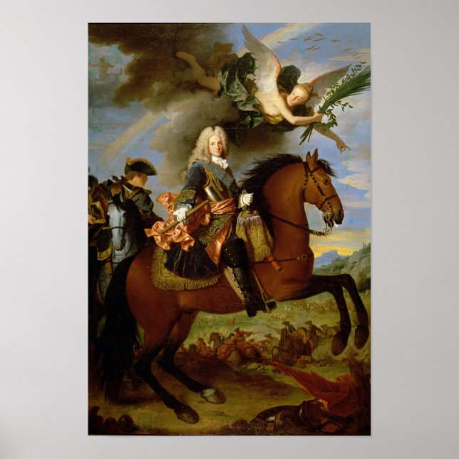 Reitsportrait von Philip V Poster (Vorne)