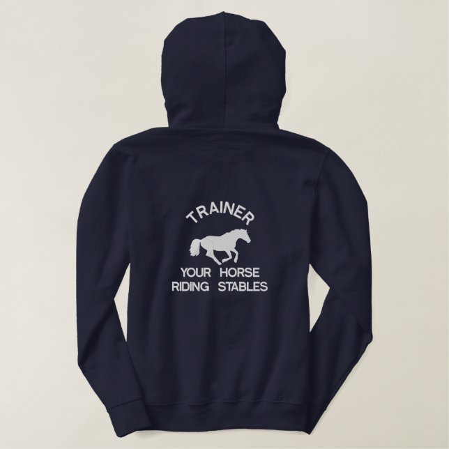 Reitstall Bestickter Hoodie (Design Rückseite)