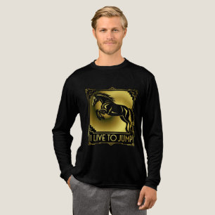 Reitstall I Live to Jump Art Deco Tri-Blend Shirt