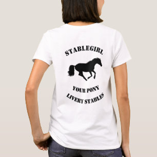 Reitställe für Pferde oder Pferde T-Shirt
