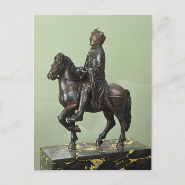 Reitstatue Charlemagne 2 Postkarte (Vorderseite)