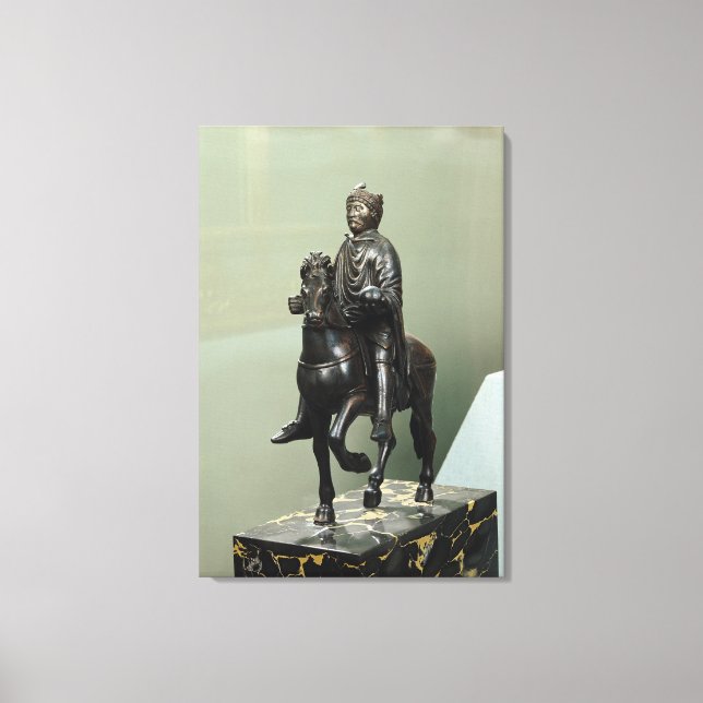 Reitstatue Charlemagne Leinwanddruck (Vorderseite)