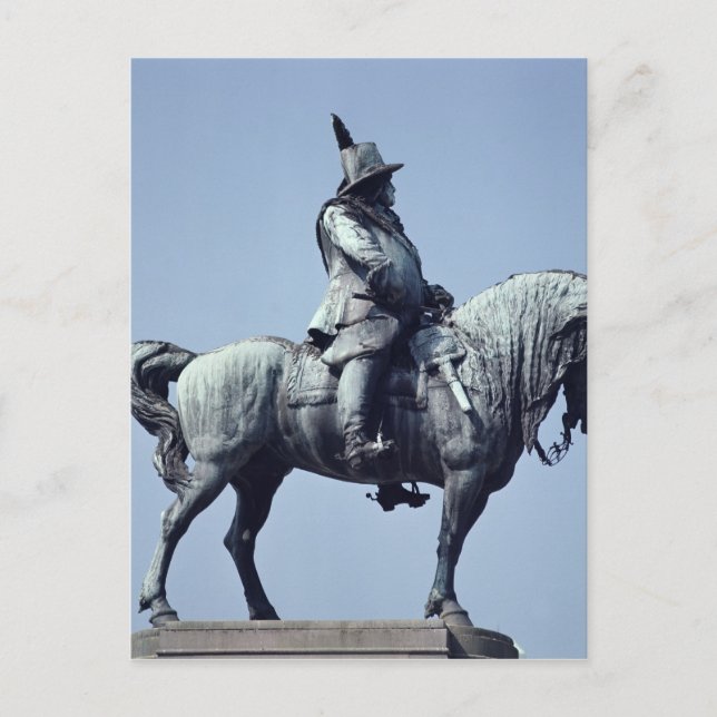 Reitstatue Charles Gustav X , Postkarte (Vorderseite)