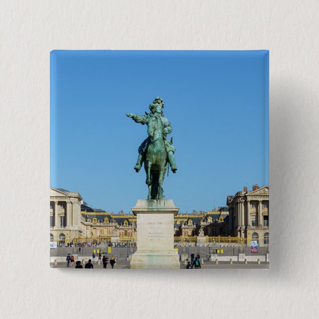 Reitstatue Ludwig XIV in Versailles Button (Vorderseite)