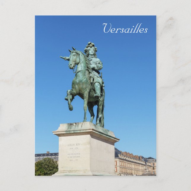 Reitstatue Ludwig XIV in Versailles Postkarte (Vorderseite)
