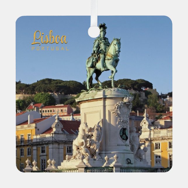 Reitstatue von König José I., Lissabon Ornament Aus Metall (Vorderseite)