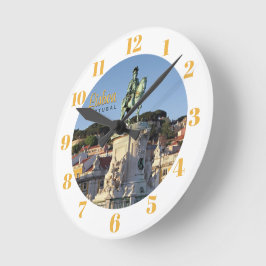 Reitstatue von König José I., Lissabon Runde Wanduhr