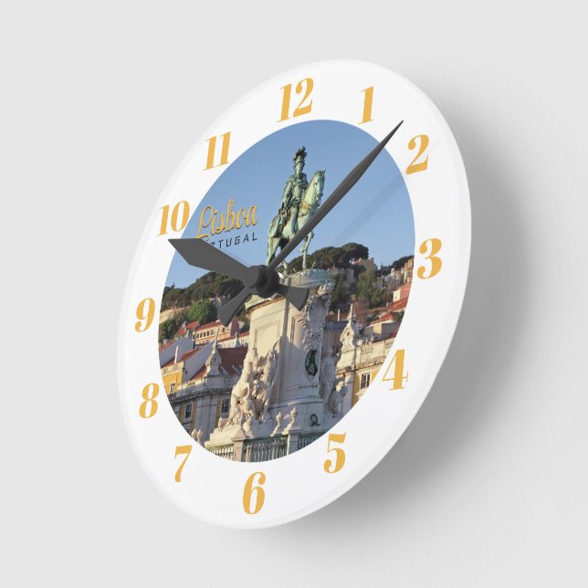 Reitstatue von König José I., Lissabon Runde Wanduhr (Winkel)