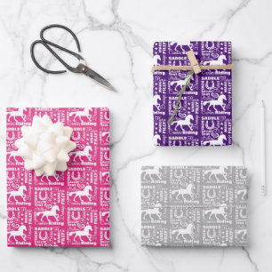 Reittheater Niedlich Girly Geschenkpapier Set