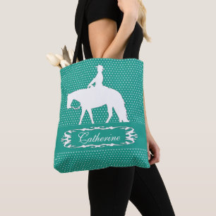 Reittier Cowgirl INDIVIDUELLE NAME Tote Bag Tasche