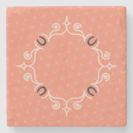 Reittier Lucky Horseshoe Pattern Steinuntersetzer