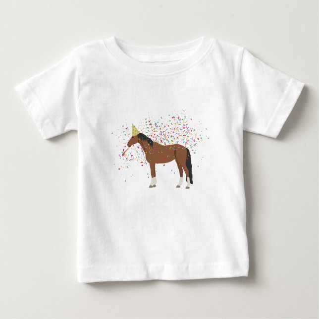 Reittiere mit Party Baby T-shirt (Vorderseite)