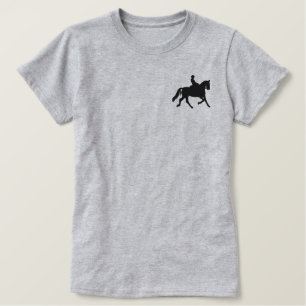 Reittiere-Silhouette Besticktes T-Shirt