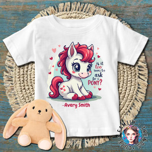 Reittiere sind zu schnell zu Fragend für Pony Girl Baby T-shirt