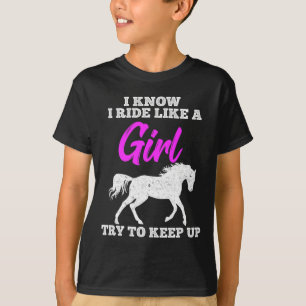 Reittour wie Girl Behalte Pferdegeschenk T-Shirt