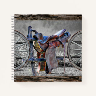 Reitwagen-Rad für den Western der Reitzaun Notizbuch