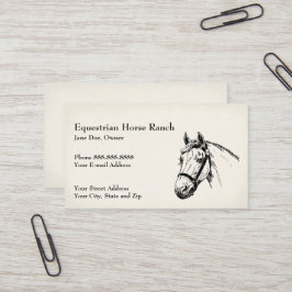 Reitzentrum Reitställe Business Card Visitenkarte