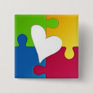Reizend Autismus-Bewusstseins-Button Button