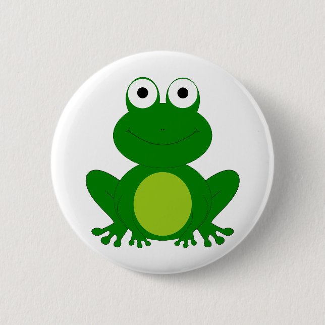 Reizend Cartoonfrosch Button (Vorderseite)