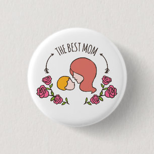 Reizend der beste Button-Knopf der Mama-Mutter Button