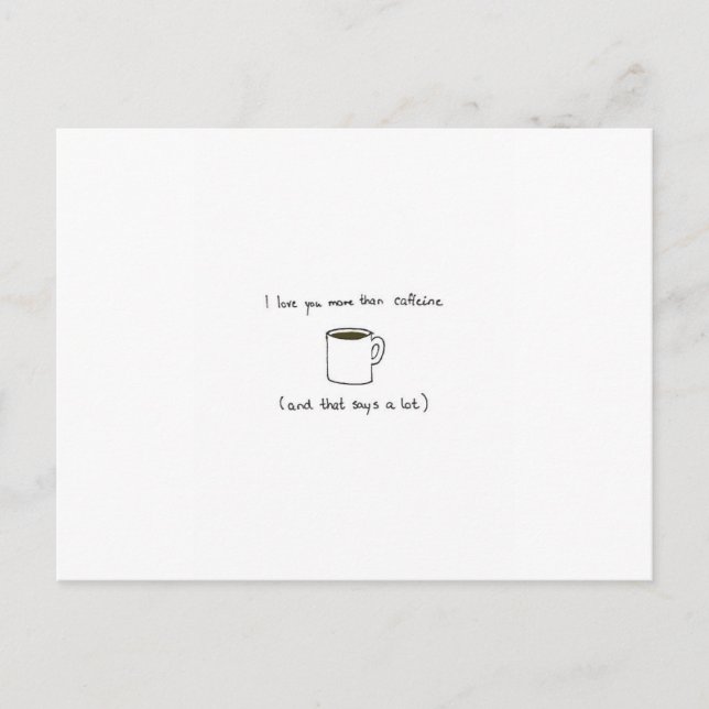 Reizend Kaffee Valentinstagkarte Feiertagspostkarte (Vorderseite)