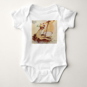 Reizend Vintager Peter Pan auf Nestfloss Baby Strampler