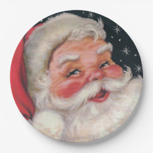 Reizend Vintager Weihnachtsmann Pappteller