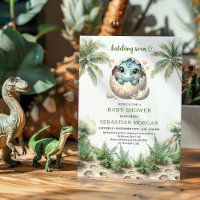 Reizende bald schlüpfende Baby-Dino-Party-Einladun