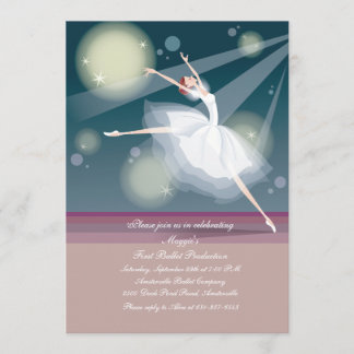 Reizende Ballerina-Einladung Einladung