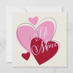 Reizende Be Mine Romantische Flachkarte Grußkarte
