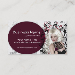 Reizende blonde Dame - Fantasie-Visitenkarten Visitenkarte