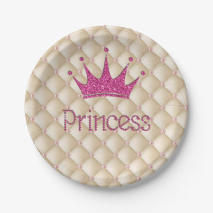 Reizende Chic Perlen, Tiara, Prinzessin, Glitzernd Pappteller