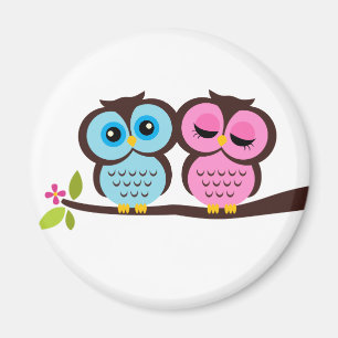 Reizende Eulen Magnet