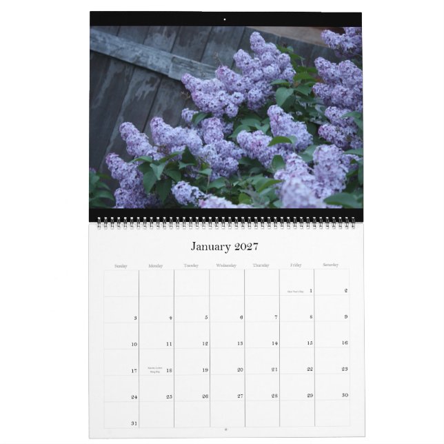 Reizende Flieder-12-monatiger Kalender (Jan 2027)