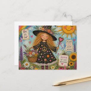 Reizende Friedenshexe Postkarte
