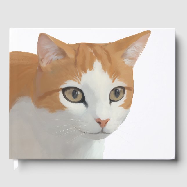 Reizende Ginger-Katzen-Kunst Gästebuch (Vorderseite)